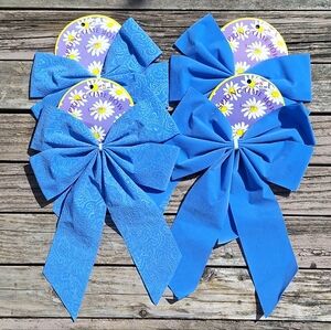 NEW Bow Decorations Blue Vintage 90s